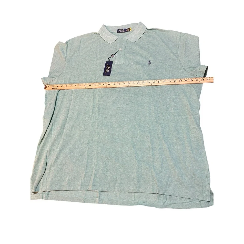 NWT Polo Ralph Lauren Men's 4XLT Tall Green Short Sleeve Polo Shirt Golf  125.00